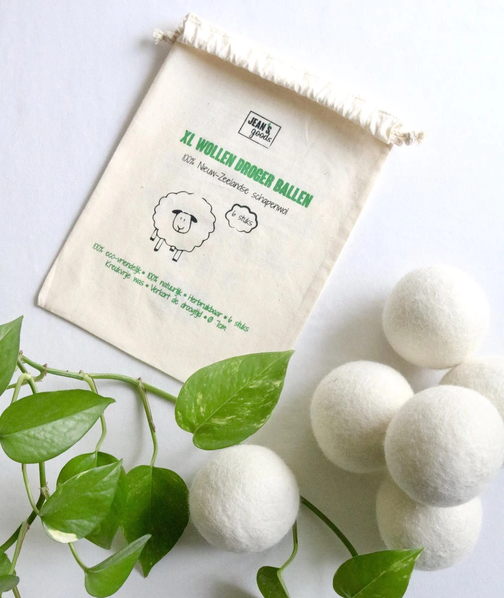 Jean's Goods Drogerballen - Droogballen - Wasdrogerballen - Wasdroger Ballen - Wasbol - Wasbollen - Wasballen - Energiebesparende Producten - Energiebesparend - Duurzaam Cadeau - RWS Wol - Zero Waste - Wasverzachter - Beige - 6 Stuks 4 Jean's Goods Drogerballen - Droogballen - Wasdrogerballen - Wasdroger Ballen - Wasbol - Wasbollen - Wasballen - Energiebesparende Producten - Energiebesparend - Duurzaam Cadeau - RWS Wol - Zero Waste - Wasverzachter - Beige - 6 Stuks - Afbeelding 2