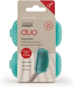 Duo Reserve Borstelkop Voor Afwasborstel, Set Van 2 Stuks, Licht Blauw - Joseph Joseph -Schoonmaakartikelen Winkel 1015x1200 2