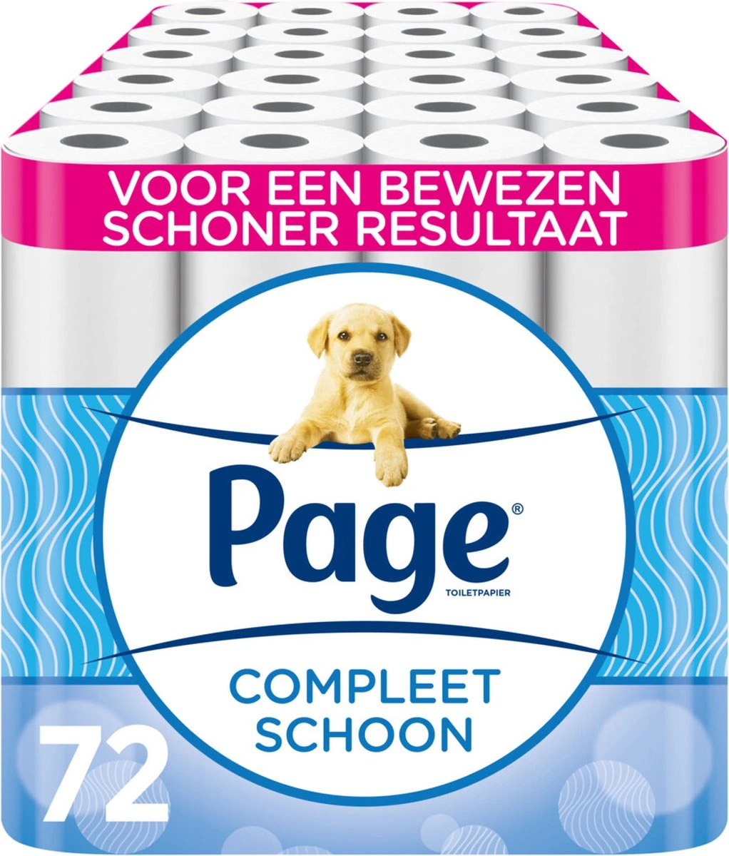 Page Toiletpapier - 72 Rollen - Compleet Schoon Wc Papier - Voordeelverpakking 3 Page Toiletpapier - 72 Rollen - Compleet Schoon Wc Papier - Voordeelverpakking