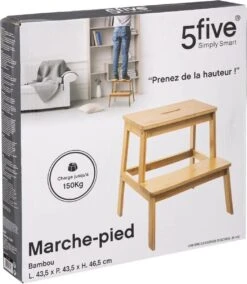5Five - Bamboe Keukentrapje/opstapje Met 2 Treden 47 Cm - Keuken/badkamer Krukjes 7 5Five - Bamboe Keukentrapje/opstapje Met 2 Treden 47 Cm - Keuken/badkamer Krukjes -Schoonmaakartikelen Winkel 1043x1200 1