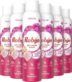 Robijn Pink Sensation Dry Wash Spray - 6 X 200 Ml - Voordeelverpakking -Schoonmaakartikelen Winkel 1054x1200 1