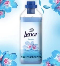 LENOR APRILFRIS WASVERZACHTER -8X21 WASBEURTEN-ST 525ML -Schoonmaakartikelen Winkel 1078x1200