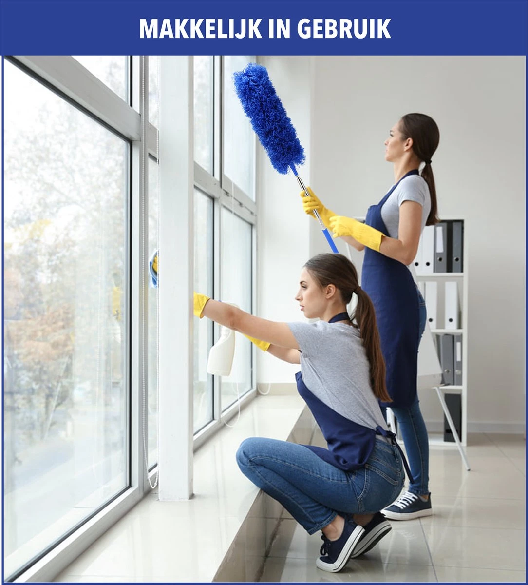 Telescopische Plumeau – Uitschuifbaar – Microvezel – Set Van 3 Opzetstukken – Stoffer – Ragebol 4 Telescopische Plumeau – Uitschuifbaar – Microvezel – Set Van 3 Opzetstukken – Stoffer – Ragebol - Afbeelding 2