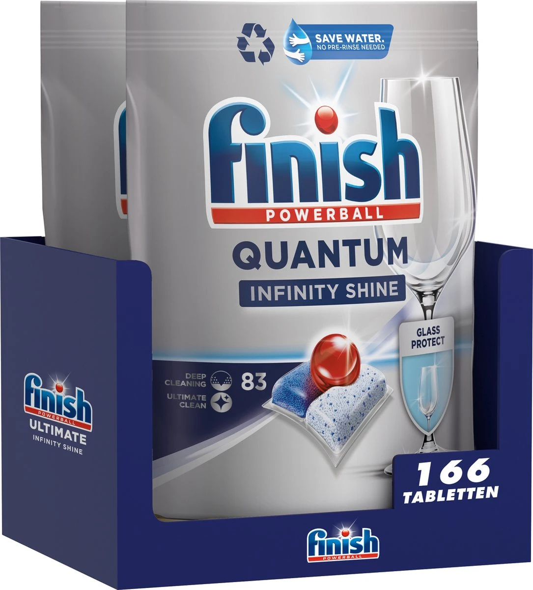 Finish Quantum Infinity Shine Vaatwastabletten - 166 Capsules 3 Finish Quantum Infinity Shine Vaatwastabletten - 166 Capsules