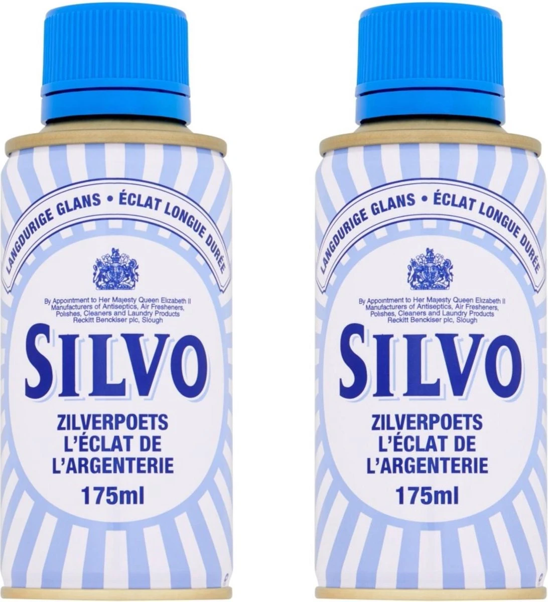 Silvo Zilverpoets - Poetsmiddel -Zilverglans - 2x 175 ML - Voordeelverpakking 6 Silvo Zilverpoets - Poetsmiddel -Zilverglans - 2x 175 ML - Voordeelverpakking - Afbeelding 4