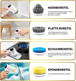 MostEssential Premium Elektrische Schoonmaakborstel 2023 Model – Elektrische Schrobber - Schrobborstel - Poetsmachine – Voor Badkamer Of Keuken - Inclusief 4 Borstelkoppen 15 MostEssential Premium Elektrische Schoonmaakborstel 2023 Model – Elektrische Schrobber - Schrobborstel - Poetsmachine – Voor Badkamer Of Keuken - Inclusief 4 Borstelkoppen -Schoonmaakartikelen Winkel 1117x1200 2