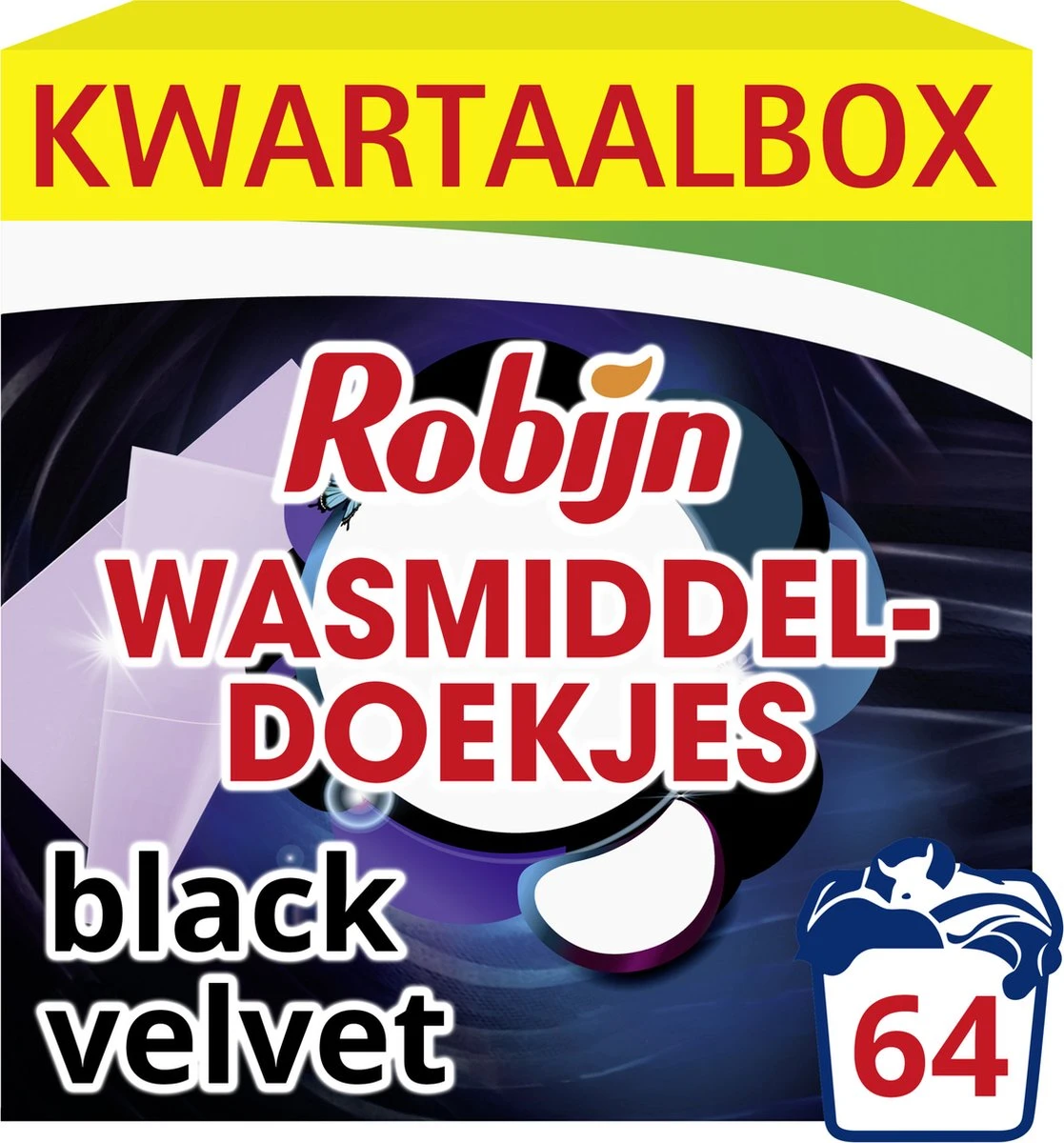 Robijn Classics Black Velvet Wasmiddeldoekjes - 4 X 16 Wasstrips - Voordeelverpakking 10 Robijn Classics Black Velvet Wasmiddeldoekjes - 4 X 16 Wasstrips - Voordeelverpakking - Afbeelding 8