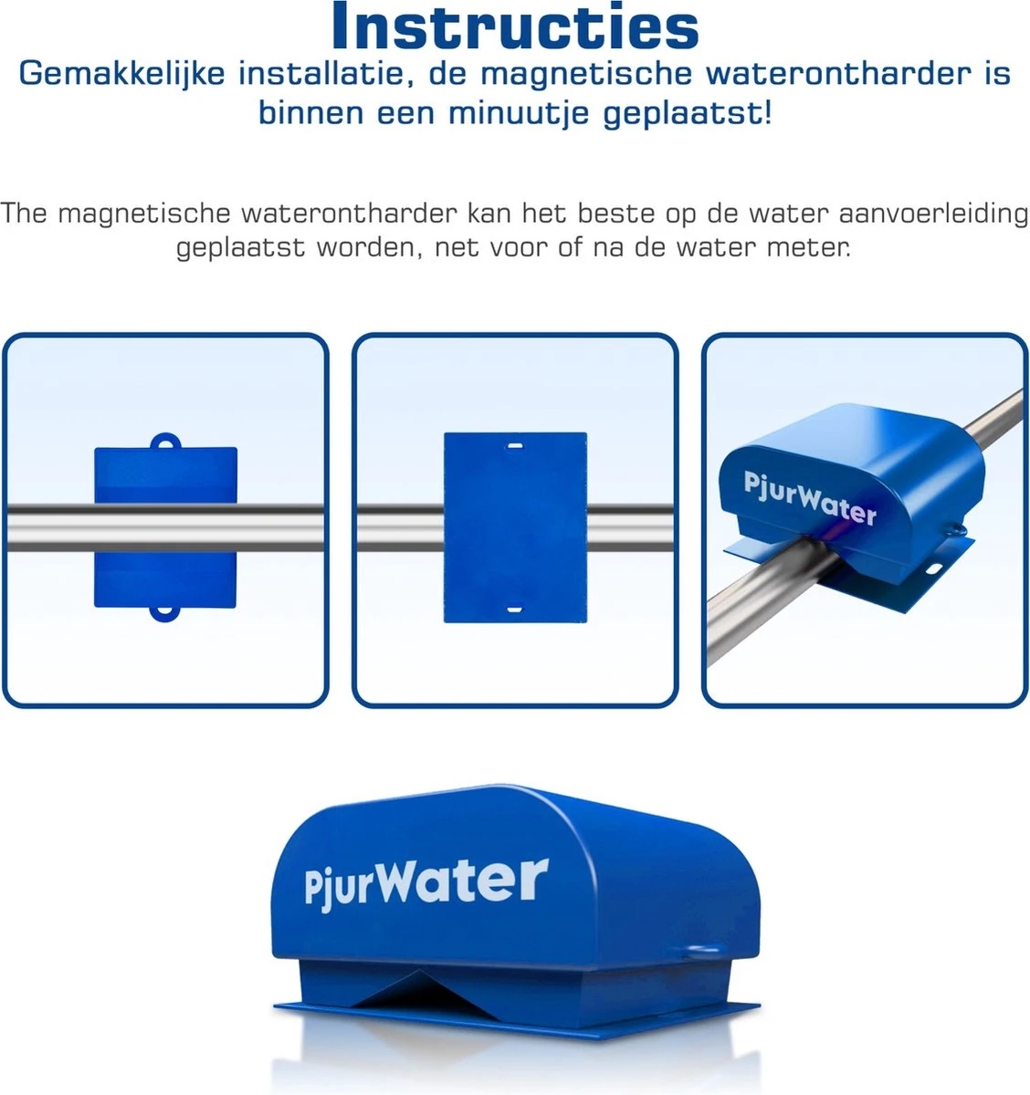 PjurWater Professionele Waterontharder Magnetisch Waterverzachter Magneet Waterontkalker Water Filter 4 PjurWater Professionele Waterontharder Magnetisch Waterverzachter Magneet Waterontkalker Water Filter - Afbeelding 2
