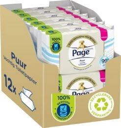 Page Puur Vochtig Toiletpapier - Extra Duurzaam Vochtig Wc Papier - 12 X 38 Stuks - Voordeelverpakking 18 Page Puur Vochtig Toiletpapier - Extra Duurzaam Vochtig Wc Papier - 12 X 38 Stuks - Voordeelverpakking -Schoonmaakartikelen Winkel 1140x1200 2