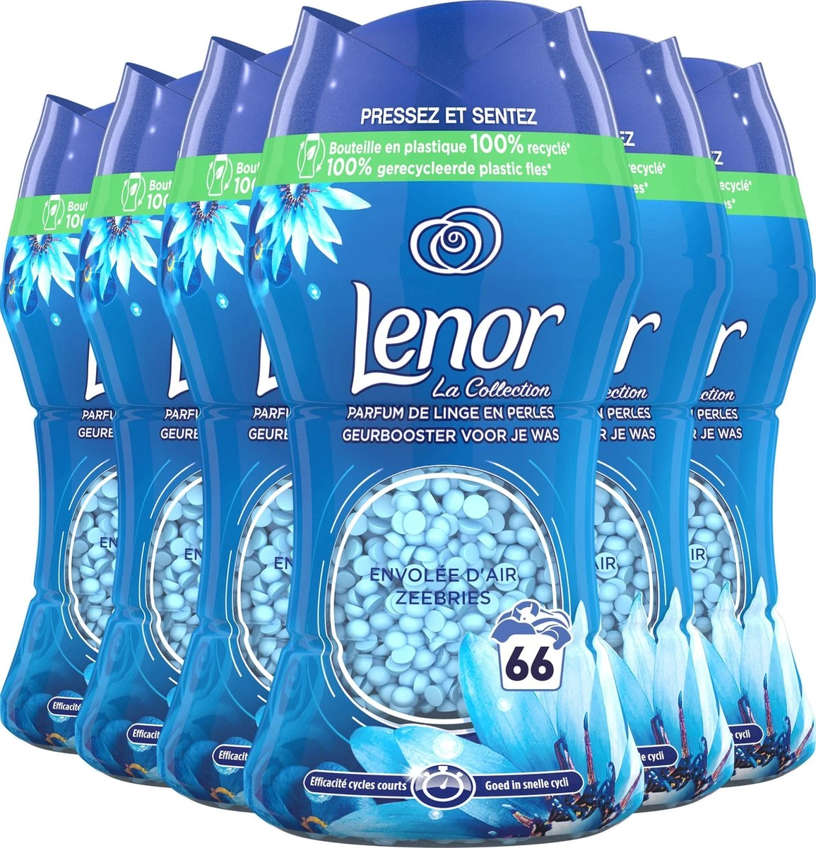 Lenor Geurbooster Zeebries - Geurparels - 6x11 Wasbeurten - Voordeelverpakking 3 Lenor Geurbooster Zeebries - Geurparels - 6x11 Wasbeurten - Voordeelverpakking