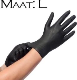 Merkloos Nitril Handschoenen ZWART L 100 Stuks -Schoonmaakartikelen Winkel 1156x1200 3