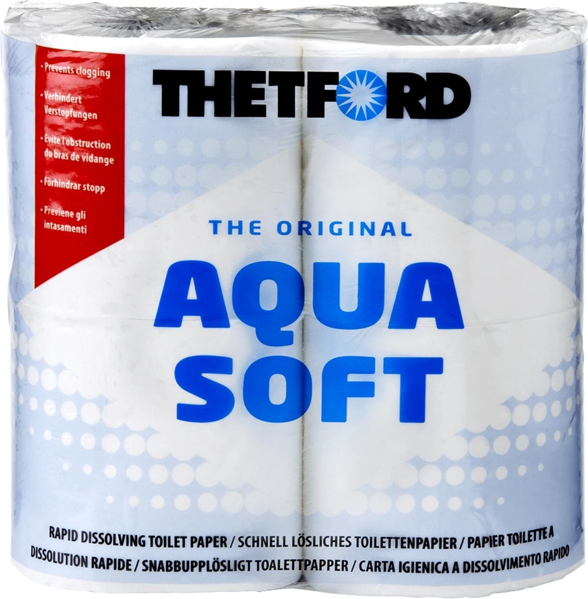 Thetford Aqua Soft Toiletpapier - 4 Rollen 4 Thetford Aqua Soft Toiletpapier - 4 Rollen - Afbeelding 2