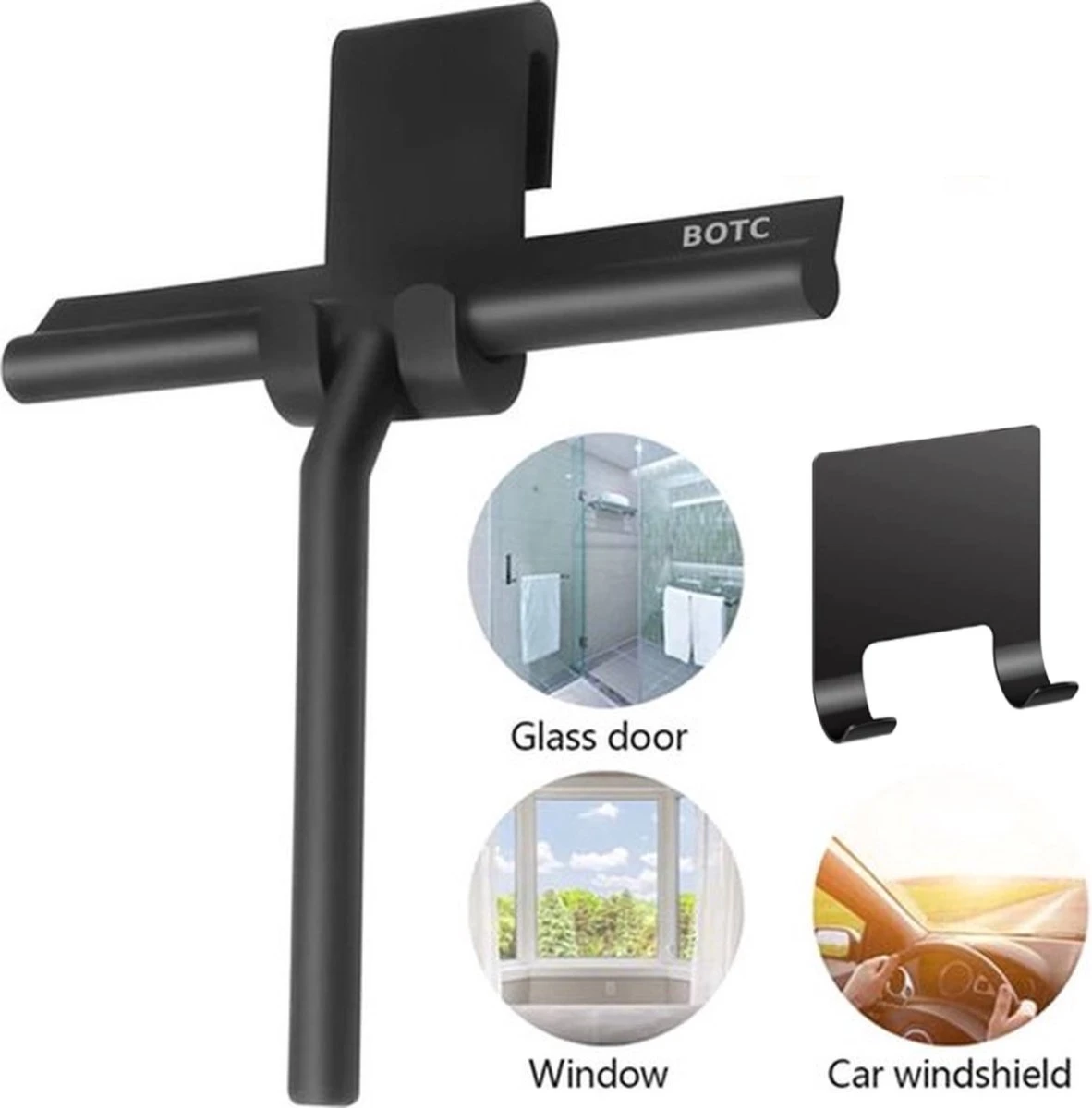 BOTC Douchewisser - Raamwisser - Silicone - 21cm X 16cm - Badkamer Accessoires -Zwart 3 BOTC Douchewisser - Raamwisser - Silicone - 21cm X 16cm - Badkamer Accessoires -Zwart