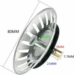 Afvoerzeef Roestvrijstaal - Gootsteen Zeef - Gootsteen Stopper - RVS - 80mm 9 Afvoerzeef Roestvrijstaal - Gootsteen Zeef - Gootsteen Stopper - RVS - 80mm -Schoonmaakartikelen Winkel 1184x1200