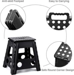 Buxibo - Kruk - Krukje - Keukentrap - Keukentrapje - Opvouwbaar Trapje - Keuken/Badkamer/Schuur Trapje - 29 X 24 X 40cm -Schoonmaakartikelen Winkel 1187x1200 6