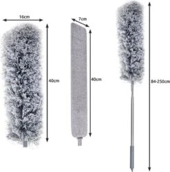 Eleganca Telescopische Plumeau Met Telescoopsteel Met 2 Koppen - 84 Tot 250 Cm - Uitschuifbaar - Ragebol - Stoffer - Lichtgewicht 10 Eleganca Telescopische Plumeau Met Telescoopsteel Met 2 Koppen - 84 Tot 250 Cm - Uitschuifbaar - Ragebol - Stoffer - Lichtgewicht -Schoonmaakartikelen Winkel 1190x1200 6