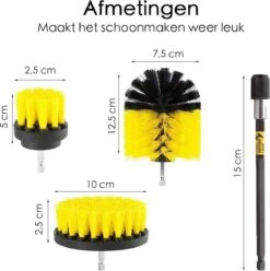 Professionele 4 Delige Borstelset Voor De Boormachine Incl. Verlengstuk, Deze Schoonmaak Schuurborstel Elektrisch Opzetborstel Schrobborstel Set Is Geschikt Als Schrobber Voor Badkamer, Auto, Keuken En Tuin 16 Professionele 4 Delige Borstelset Voor De Boormachine Incl. Verlengstuk, Deze Schoonmaak Schuurborstel Elektrisch Opzetborstel Schrobborstel Set Is Geschikt Als Schrobber Voor Badkamer, Auto, Keuken En Tuin -Schoonmaakartikelen Winkel 1196x1200 4