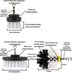 Kibani 3 Delige Borstelset Voor Boormachine - Wit - Voor Wielen, Tapijt En Bekleding - Schrobborstel – Boorborstel – Schuurborstel - Borstel Boormachine – Schoonmaakborstel – Reinigingsborstel – Tapijtreiniger - Borstelset 13 Kibani 3 Delige Borstelset Voor Boormachine - Wit - Voor Wielen, Tapijt En Bekleding - Schrobborstel – Boorborstel – Schuurborstel - Borstel Boormachine – Schoonmaakborstel – Reinigingsborstel – Tapijtreiniger - Borstelset -Schoonmaakartikelen Winkel 1197x1200 4