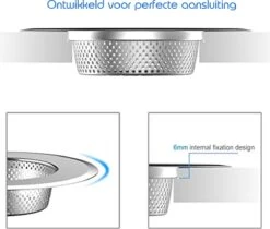 Luxe RVS Gootsteen Zeef Ø80 - 90mm - Gootsteenstop - Afvoerzeef - Korfplug - Gootsteenbakje -Schoonmaakartikelen Winkel 1200x1020 1
