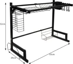 Afdruiprek Droger Zwart Voor Bestek Boven De Gootsteen 65 Cm X 29 Cm X 52 Cm 18 Afdruiprek Droger Zwart Voor Bestek Boven De Gootsteen 65 Cm X 29 Cm X 52 Cm -Schoonmaakartikelen Winkel 1200x1052