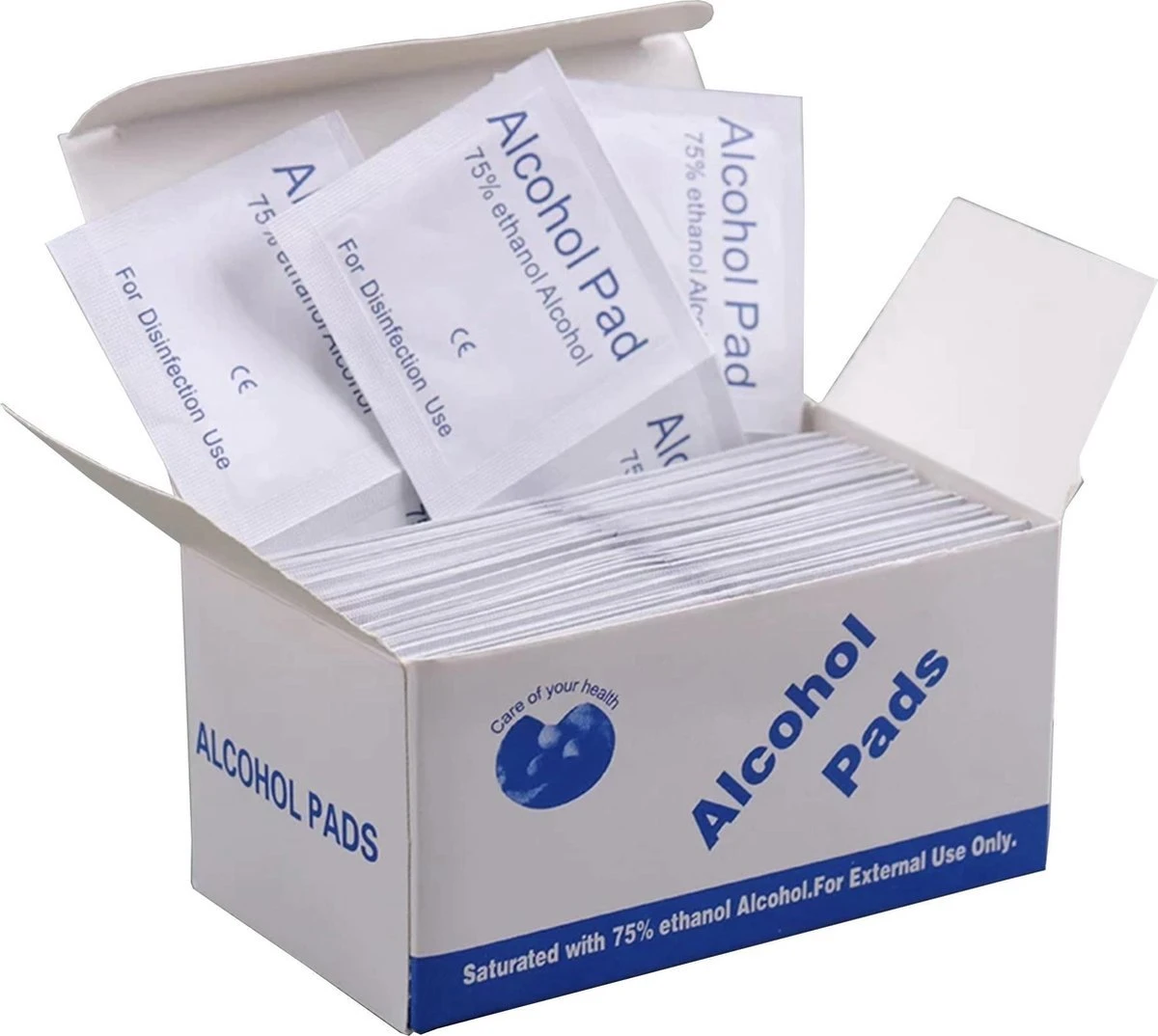 Merkloos Desinfectie Doekjes - 70% Isopropyl Alcohol - 200 Stuks 3 Merkloos Desinfectie Doekjes - 70% Isopropyl Alcohol - 200 Stuks