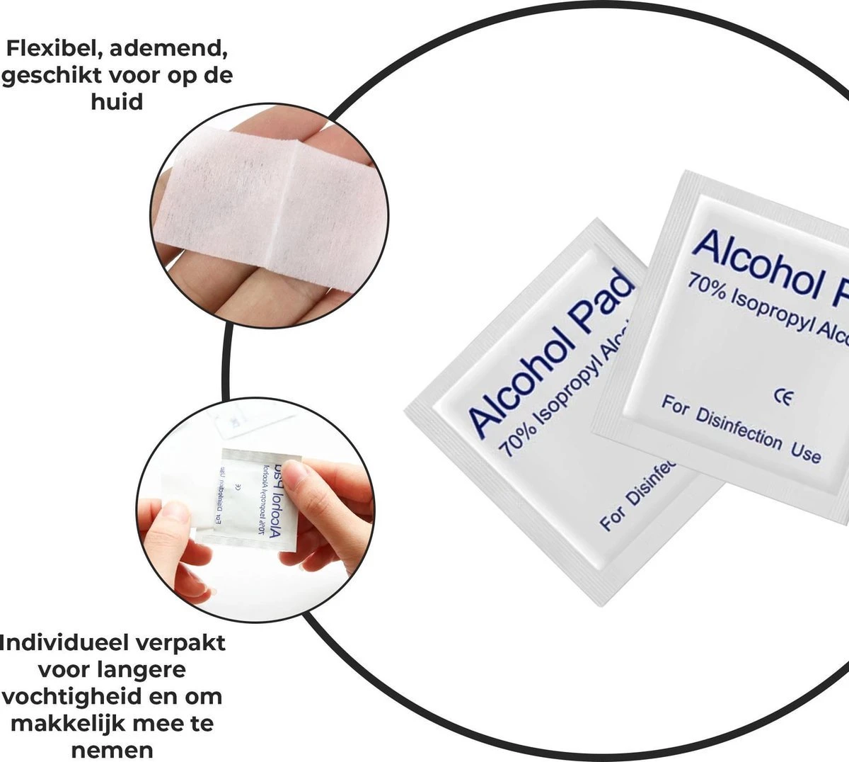 Merkloos Desinfectie Doekjes - 70% Isopropyl Alcohol - 200 Stuks 5 Merkloos Desinfectie Doekjes - 70% Isopropyl Alcohol - 200 Stuks - Afbeelding 3