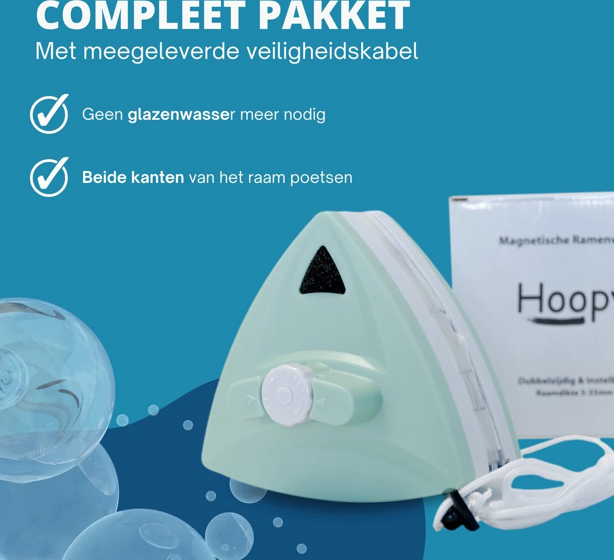 Hoopy Pro™ Magnetische Raamwasser - Magnetische Raamwasser Voor Dubbel Glas - Ruitenreiniger - Ramenwasser 8 Hoopy Pro™ Magnetische Raamwasser - Magnetische Raamwasser Voor Dubbel Glas - Ruitenreiniger - Ramenwasser - Afbeelding 7