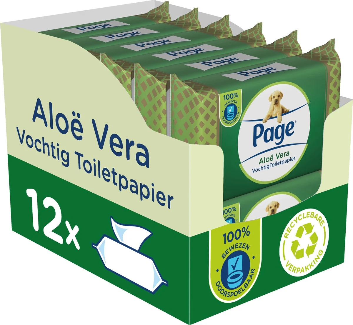 Page Vochtig Toiletpapier - 12 X 38 Stuks - Aloë Vera Vochtig Wc Papier - Voordeelverpakking 4 Page Vochtig Toiletpapier - 12 X 38 Stuks - Aloë Vera Vochtig Wc Papier - Voordeelverpakking - Afbeelding 2