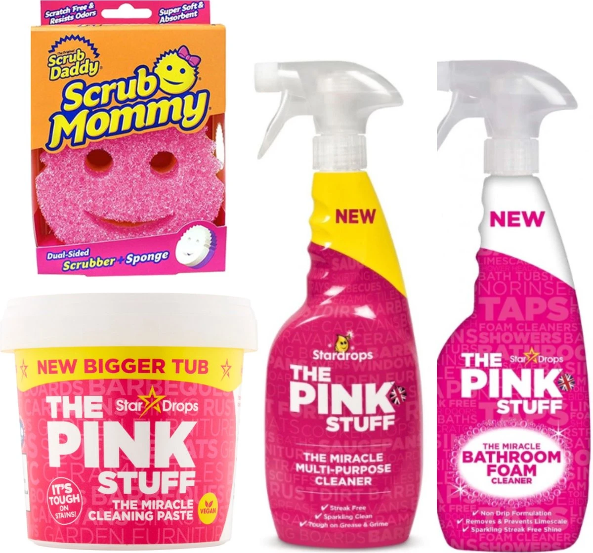 The Pink Stuff Multi Purpose Cleaner - The Pink Stuff Bathroom Cleaner - The Pink Stuff Cleaning Paste & The Original Scrub Mommy 3 The Pink Stuff Multi Purpose Cleaner - The Pink Stuff Bathroom Cleaner - The Pink Stuff Cleaning Paste & The Original Scrub Mommy