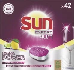 SUN® Sun Expert All-in 1 Extra Power Citroen Vaatwastabletten 10 SUN® Sun Expert All-in 1 Extra Power Citroen Vaatwastabletten -Schoonmaakartikelen Winkel 1200x1131 1