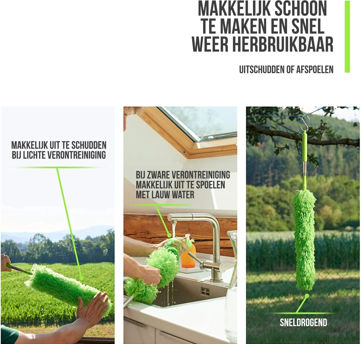 Strex Telescopische Plumeau Set Met Telescoopsteel - 60 Tot 140 Cm - Uitschuifbaar - Flexibel - Microvezel Ragebol - 5-Delige Schoonmaak Set 8 Strex Telescopische Plumeau Set Met Telescoopsteel - 60 Tot 140 Cm - Uitschuifbaar - Flexibel - Microvezel Ragebol - 5-Delige Schoonmaak Set - Afbeelding 6