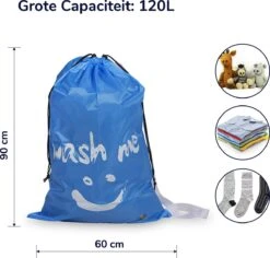 Wonair - Grote Waszak - 60x90cm - Hemelsblauw - Met Trekkoord En Draagband 15 Wonair - Grote Waszak - 60x90cm - Hemelsblauw - Met Trekkoord En Draagband -Schoonmaakartikelen Winkel 1200x1147