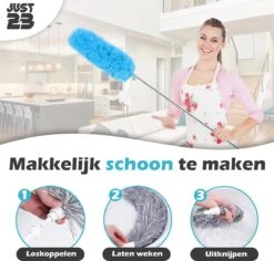 JUST23 Plumeau Uitschuifbaar Met Telescoopsteel – 60 Tot 140 Cm – Ragebol – Stoffer – Duster - Blauw - Incl. Microfiber Doek 14 JUST23 Plumeau Uitschuifbaar Met Telescoopsteel – 60 Tot 140 Cm – Ragebol – Stoffer – Duster - Blauw - Incl. Microfiber Doek -Schoonmaakartikelen Winkel 1200x1147 4