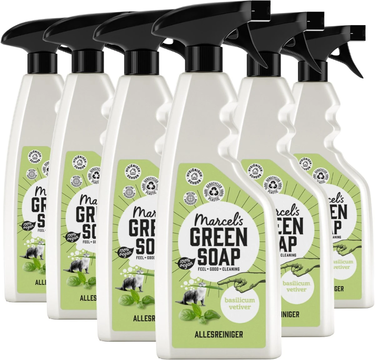Marcel's Green Soap Allesreiniger Spray Basilicum & Vertivert Gras - 6 X 500 Ml 3 Marcel's Green Soap Allesreiniger Spray Basilicum & Vertivert Gras - 6 X 500 Ml