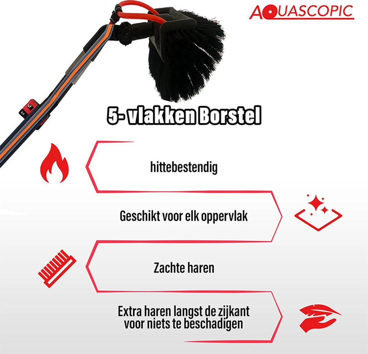 Aquacopic - Telescoopsteel Set Met Borstel - 11 Meter 6 Aquacopic - Telescoopsteel Set Met Borstel - 11 Meter - Afbeelding 4