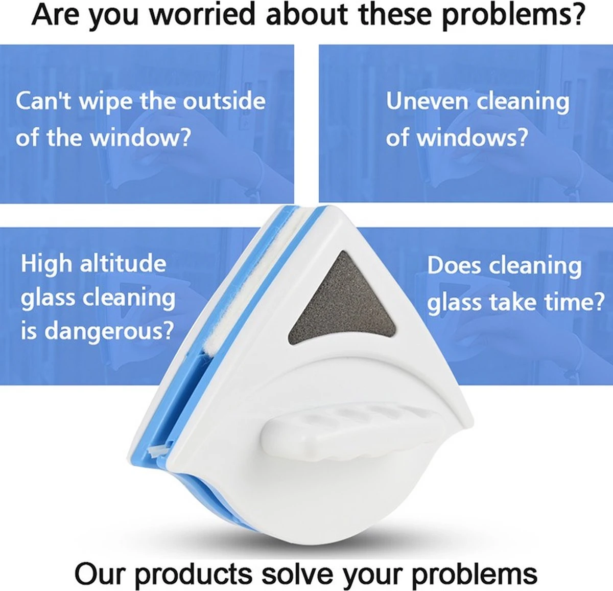 ECCEB - Magnetische Ramenwasser - Raamwisser - Dubbel Glas - Verstelbaar 4 ECCEB - Magnetische Ramenwasser - Raamwisser - Dubbel Glas - Verstelbaar - Afbeelding 2