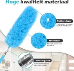 JUST23 Plumeau Uitschuifbaar Met Telescoopsteel – 60 Tot 140 Cm – Ragebol – Stoffer – Duster - Blauw - Incl. Microfiber Doek 16 JUST23 Plumeau Uitschuifbaar Met Telescoopsteel – 60 Tot 140 Cm – Ragebol – Stoffer – Duster - Blauw - Incl. Microfiber Doek -Schoonmaakartikelen Winkel 1200x1156 3