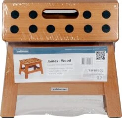 PUHLMANN - Inklapbare Kruk, JAMES, Hout, 23 Cm Hoog, Max 150 Kilo -Schoonmaakartikelen Winkel 1200x1164 2