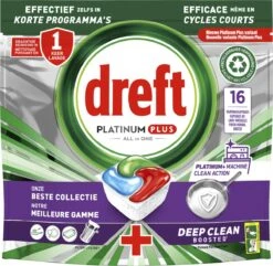 Dreft Platinum Plus All In One Machine Clean - Vaatwastabletten - 5 X 16 Tabletten 8 Dreft Platinum Plus All In One Machine Clean - Vaatwastabletten - 5 X 16 Tabletten -Schoonmaakartikelen Winkel 1200x1169 8