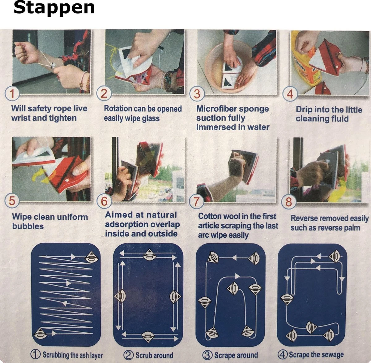 Merkloos Magnetische Raamwisser - Ruitenreiniger - Inclusief 24 Sponsjes + 4 Wissers + 4 Buttons 8 Merkloos Magnetische Raamwisser - Ruitenreiniger - Inclusief 24 Sponsjes + 4 Wissers + 4 Buttons - Afbeelding 6