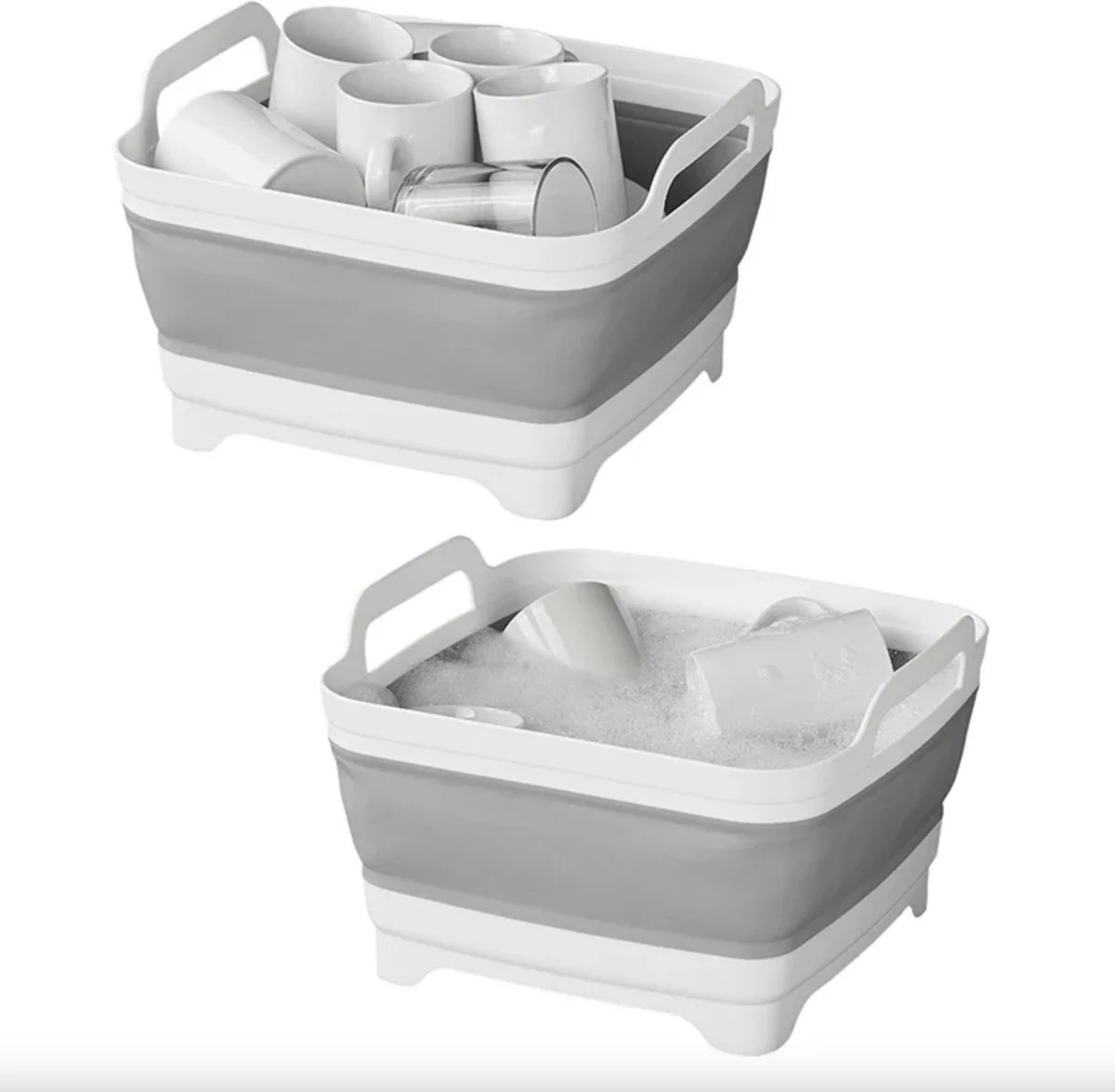 Opvouwbare Wasbak 18L - Met Stop - Afwasbak - Afwasteil - 30x30x20 Cm 6 Opvouwbare Wasbak 18L - Met Stop - Afwasbak - Afwasteil - 30x30x20 Cm - Afbeelding 4