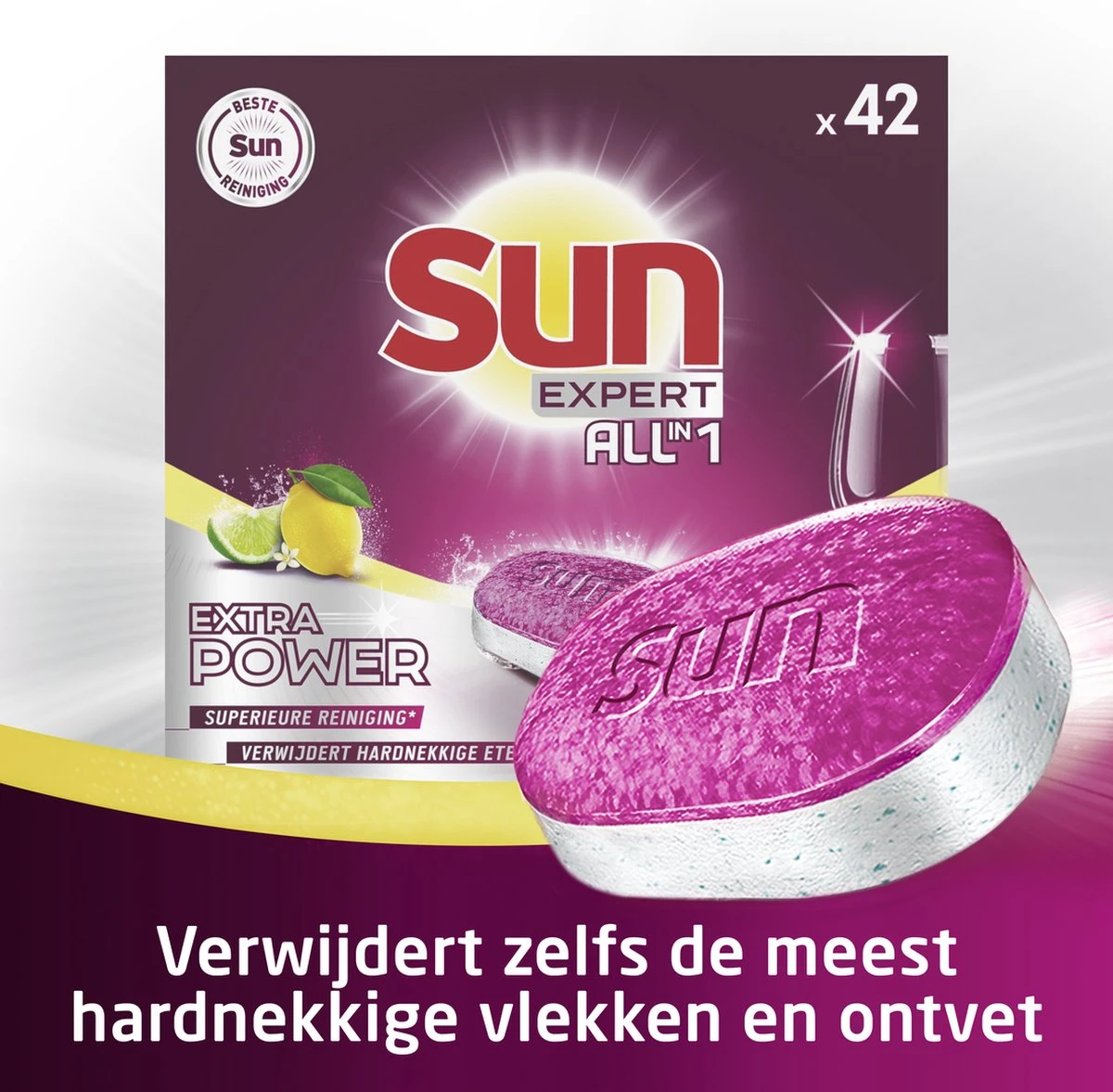 SUN® Sun Expert All-in 1 Extra Power Citroen Vaatwastabletten 9 SUN® Sun Expert All-in 1 Extra Power Citroen Vaatwastabletten - Afbeelding 7