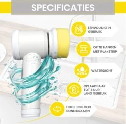 Lenga Elektrische Schoonmaakborstel - 5 In 1 Borstel - Oplaadbaar - Wasborstel - Schoonmaakmiddelen - Schrobborstels 17 Lenga Elektrische Schoonmaakborstel - 5 In 1 Borstel - Oplaadbaar - Wasborstel - Schoonmaakmiddelen - Schrobborstels -Schoonmaakartikelen Winkel 1200x1179 3