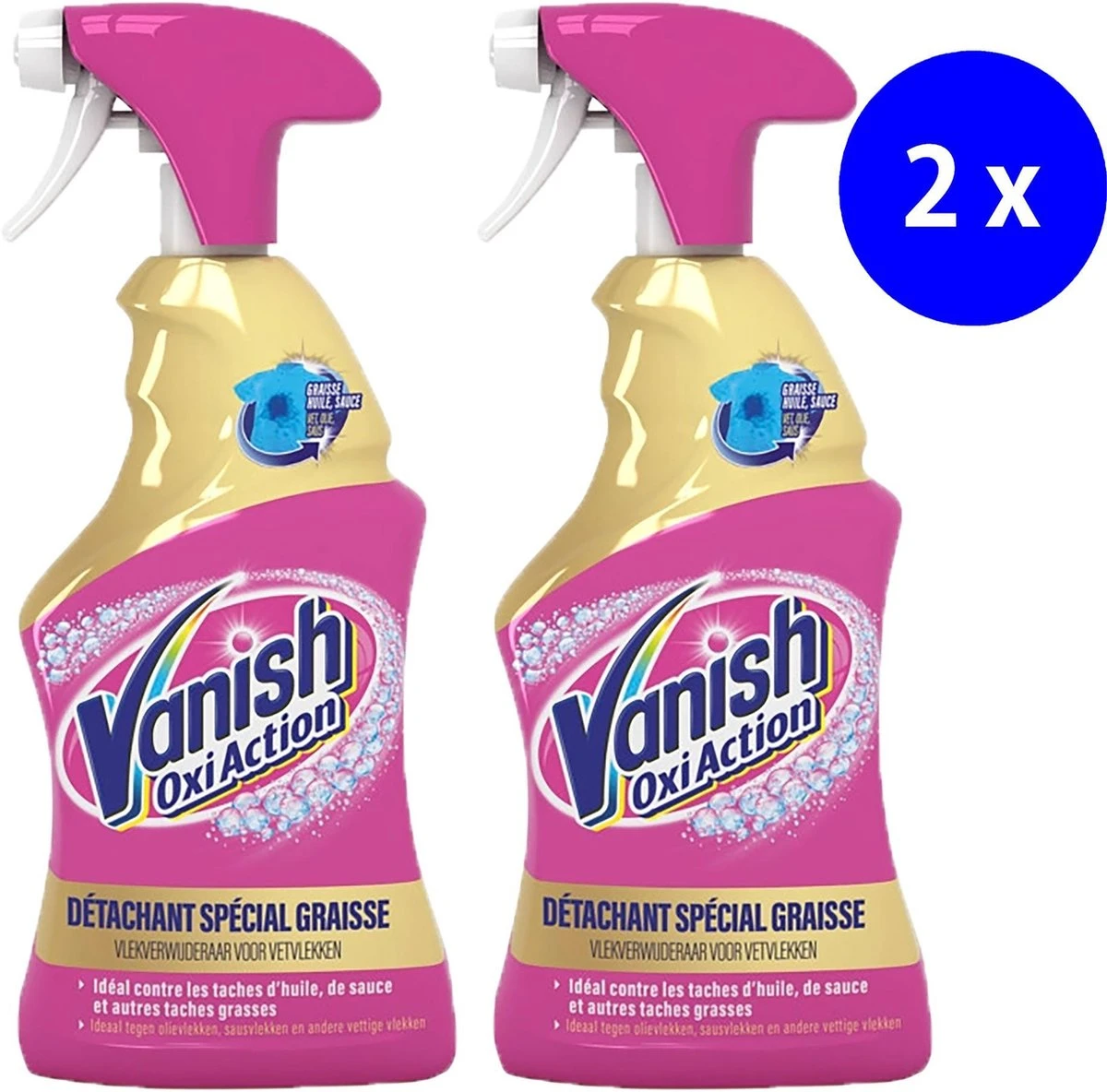 Vanish Oxi Action Gold Vlekverwijderaar Spray - 500ml X2 9 Vanish Oxi Action Gold Vlekverwijderaar Spray - 500ml X2 - Afbeelding 7