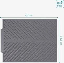 Navaris Siliconen Droogmat Met Afvoer - Aanrecht Droogmat Voor Afwas, Borden, Bestek, Glazen - Grijs 12 Navaris Siliconen Droogmat Met Afvoer - Aanrecht Droogmat Voor Afwas, Borden, Bestek, Glazen - Grijs -Schoonmaakartikelen Winkel 1200x1184 6
