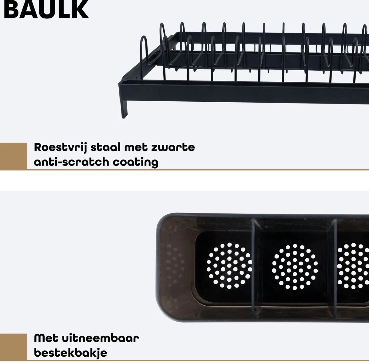 Baulk® - Afdruiprek - Afdruiprek Met Lekbak - Afwas - Droogrek Afwas - RVS - Bestekbak - Modern 12 Baulk® - Afdruiprek - Afdruiprek Met Lekbak - Afwas - Droogrek Afwas - RVS - Bestekbak - Modern - Afbeelding 10