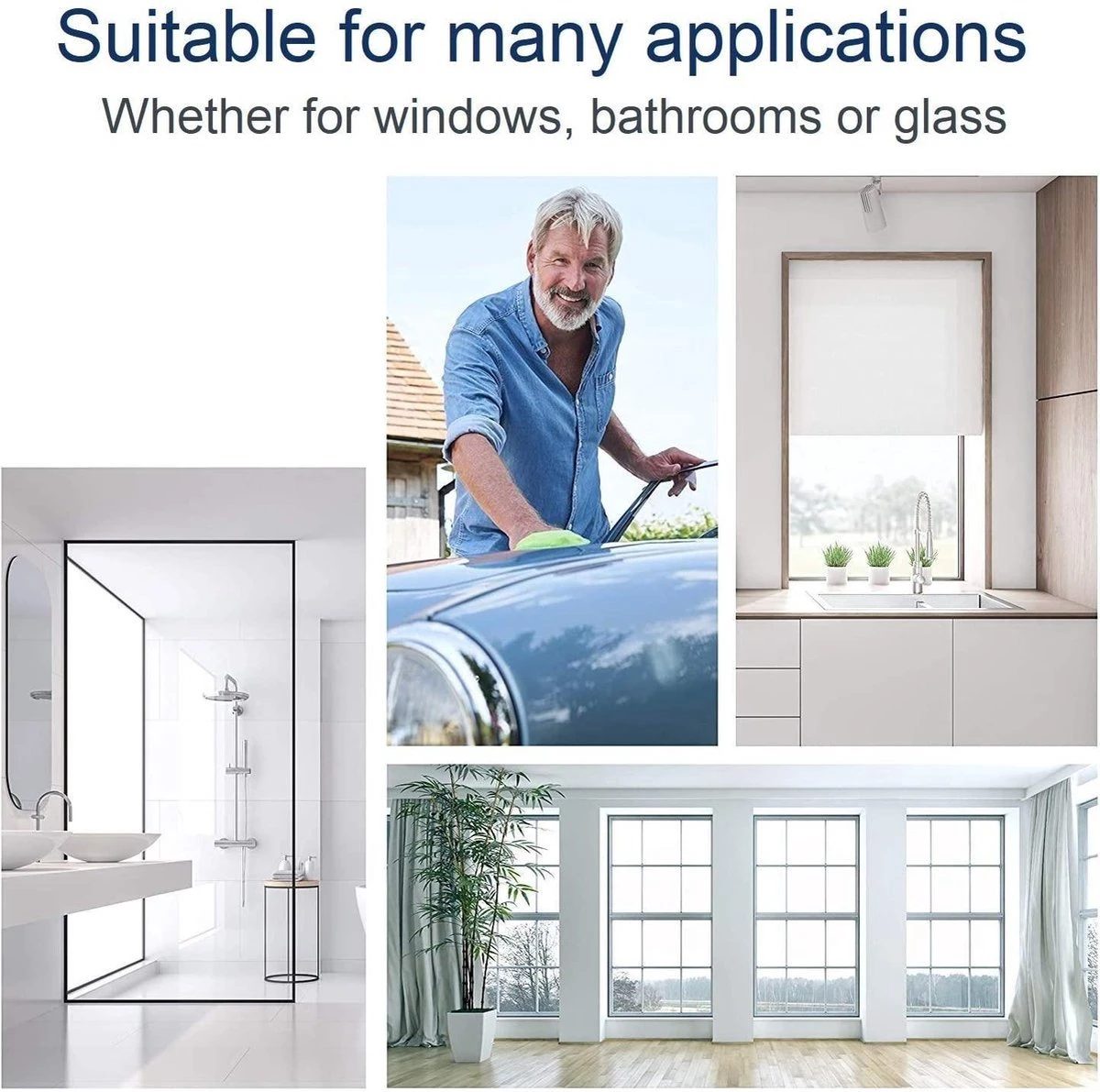 BOTC Douchewisser - Raamwisser - Silicone - 21cm X 16cm - Badkamer Accessoires -Zwart 6 BOTC Douchewisser - Raamwisser - Silicone - 21cm X 16cm - Badkamer Accessoires -Zwart - Afbeelding 4