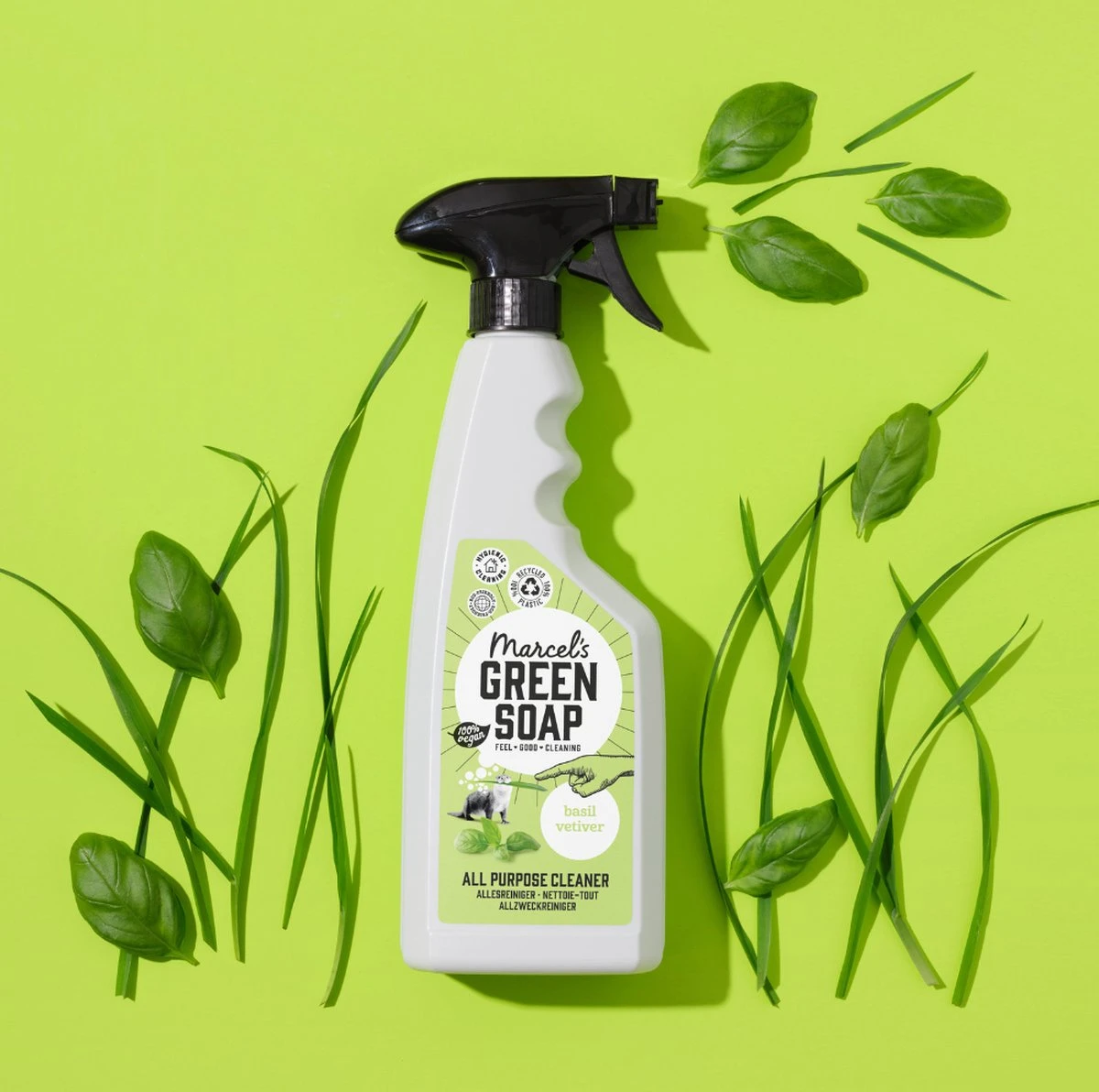 Marcel's Green Soap Allesreiniger Spray Basilicum & Vertivert Gras - 6 X 500 Ml 4 Marcel's Green Soap Allesreiniger Spray Basilicum & Vertivert Gras - 6 X 500 Ml - Afbeelding 2