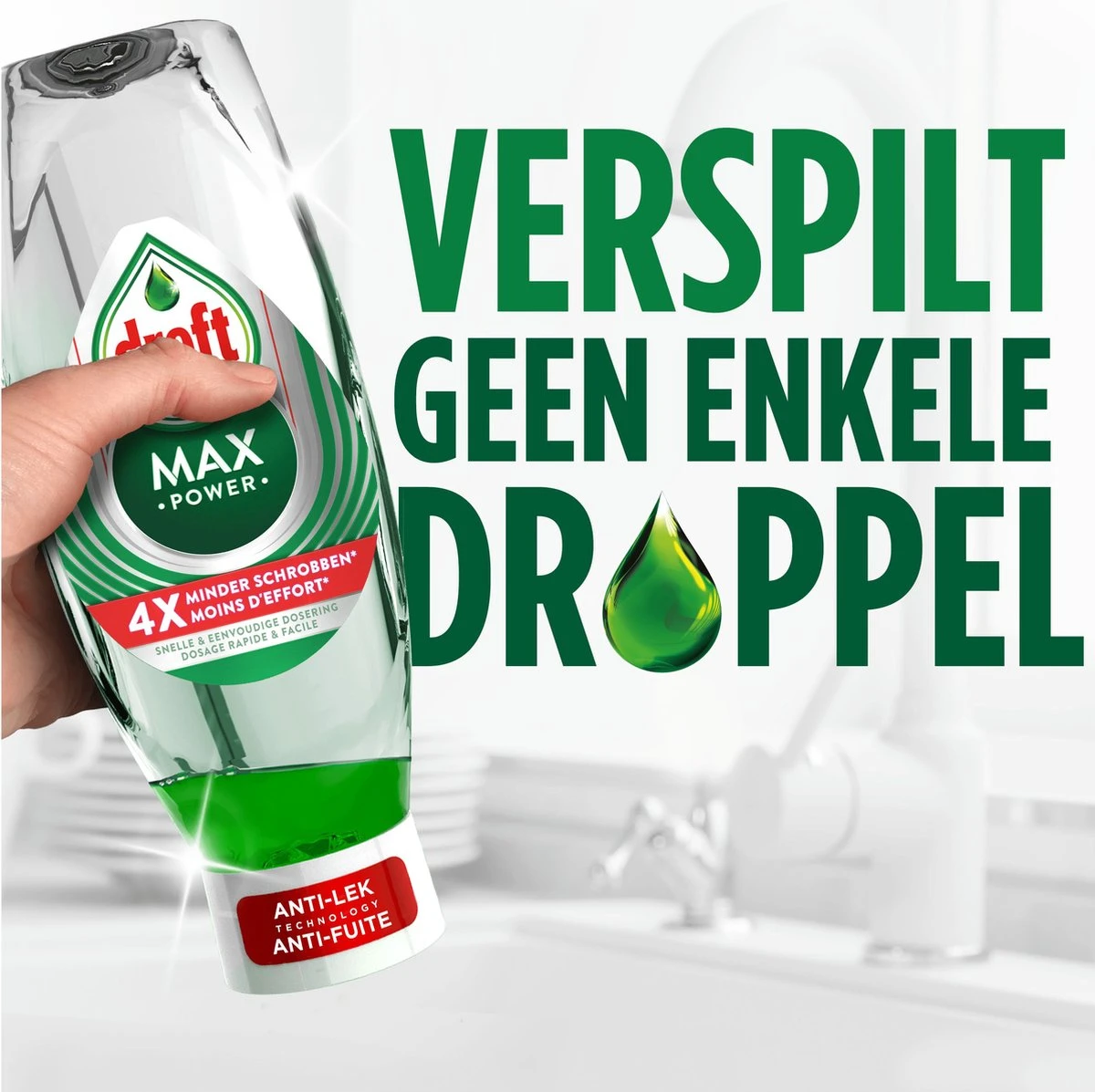 Dreft MaxPower - Vloeibaar Afwasmiddel - Voordeelverpakking 8 X 450 Ml 13 Dreft MaxPower - Vloeibaar Afwasmiddel - Voordeelverpakking 8 X 450 Ml - Afbeelding 11