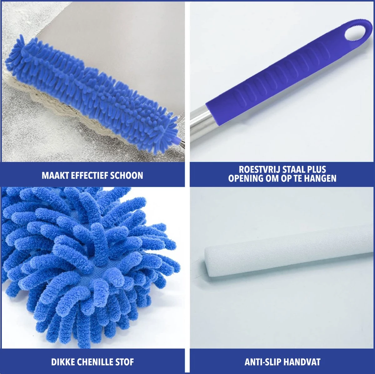 Telescopische Plumeau – Uitschuifbaar – Microvezel – Set Van 3 Opzetstukken – Stoffer – Ragebol 6 Telescopische Plumeau – Uitschuifbaar – Microvezel – Set Van 3 Opzetstukken – Stoffer – Ragebol - Afbeelding 4